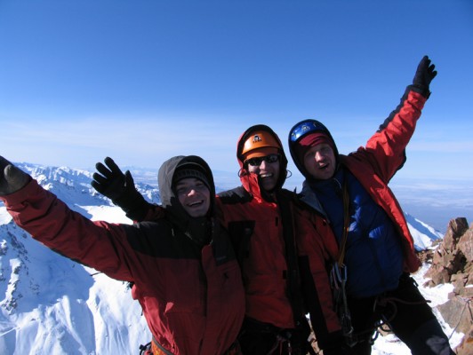 Лёня, Тимур и Андрей на вершине